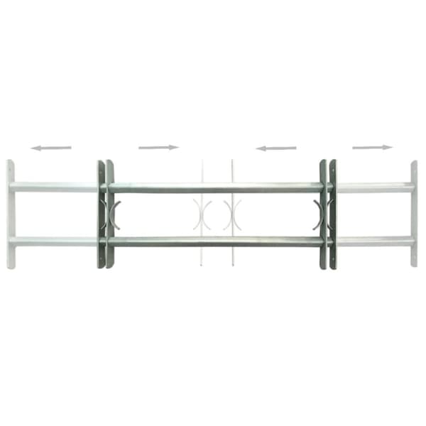 vidaXL justérbart sikkerhedsgitter til vinduer 2 stk. 700-1050 mm -  Vinduer