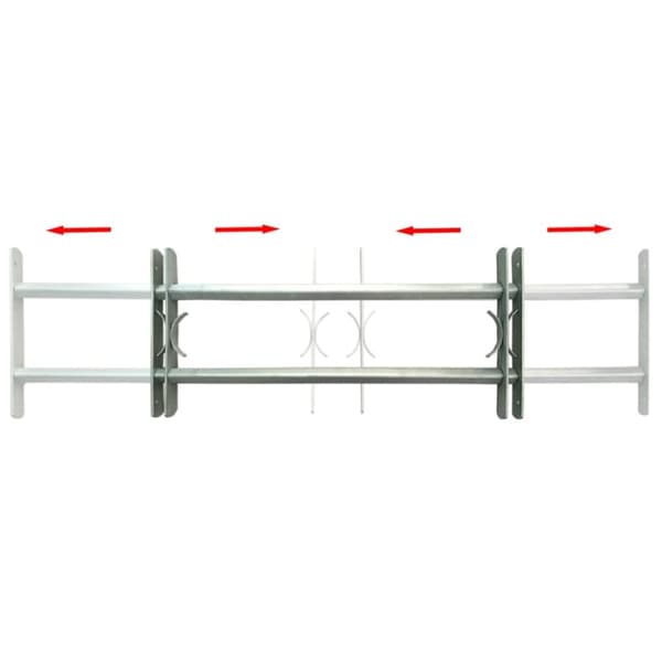 Justerbart fönstergaller med 2 stänger 1000-1500 mm