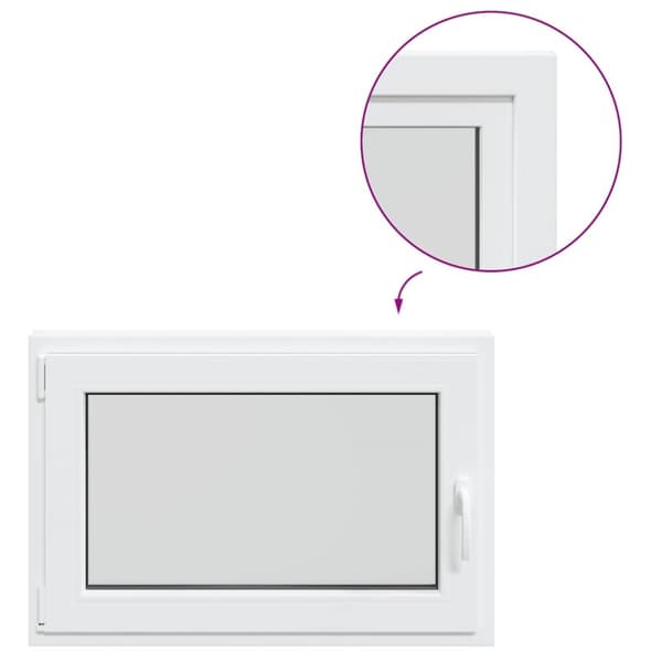 Källarfönster RISOR 60x80 cm tilt&turn DIN vänster vit