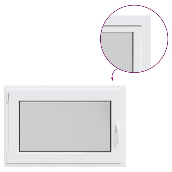 Källarfönster RISOR 90x60 cm tilt&turn DIN vänster vit