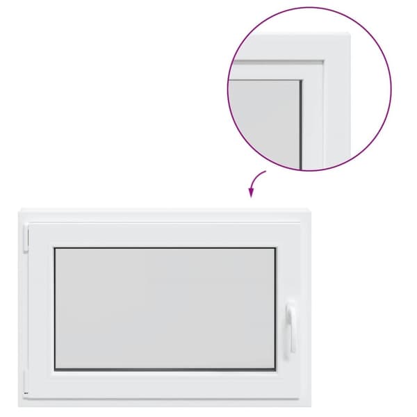 Källarfönster RISOR 60x90 cm tilt&turn DIN vänster vit