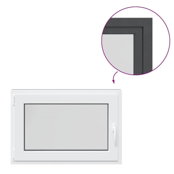 Källarfönster RISOR 90x60 cm tilt&turn DIN vänster antracit