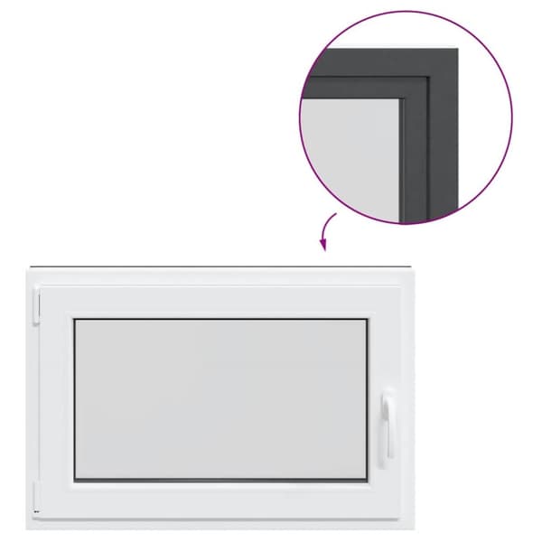 Källarfönster RISOR 60x90 cm tilt&turn DIN vänster antracit