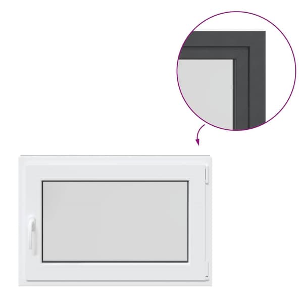 Källarfönster RISOR 90x60 cm tilt&turn DIN höger antracit