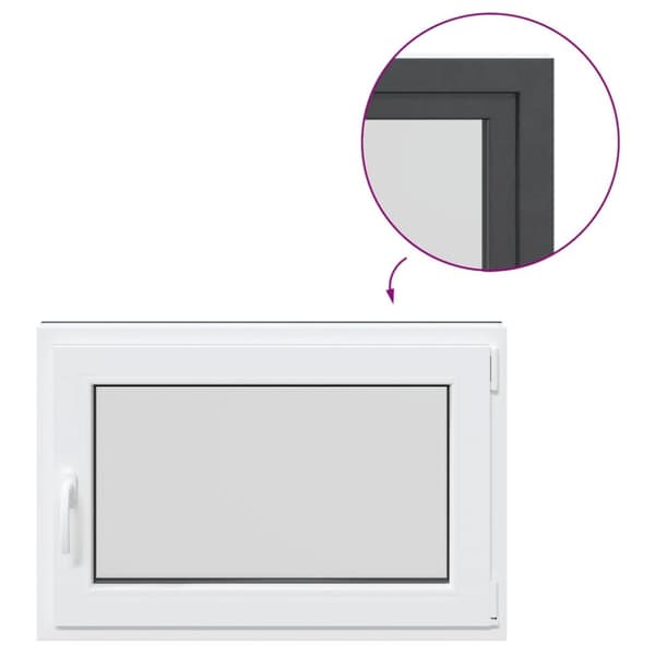 Källarfönster RISOR 60x90 cm tilt&turn DIN höger antracit
