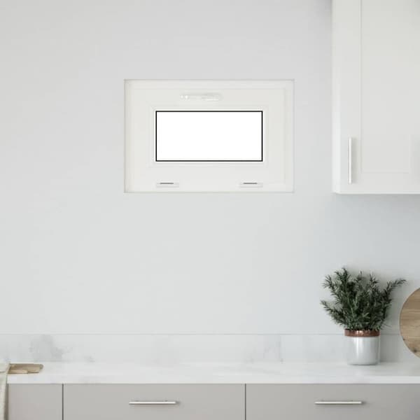 Källarfönster "RISOR" 60x40 cm lutbart 3 glas vit