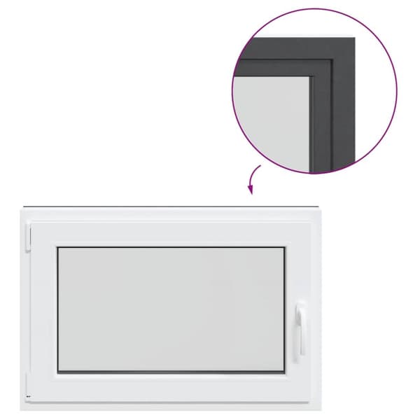 Källarfönster RISOR 60x90 cm tilt&turn DIN vänster antracit