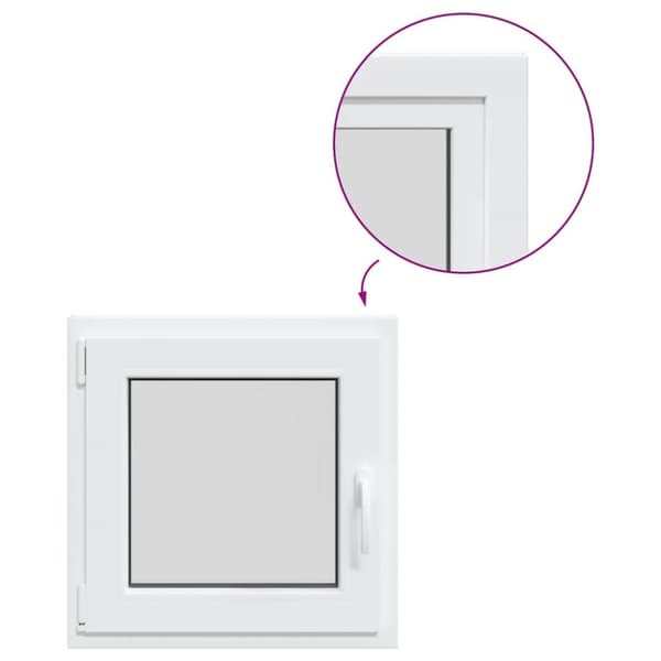 Källarfönster RISOR 60x60 cm tilt&turn DIN vänster vit