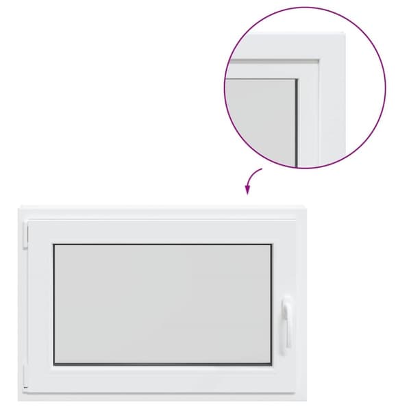 Källarfönster RISOR 60x90 cm tilt&turn DIN vänster vit