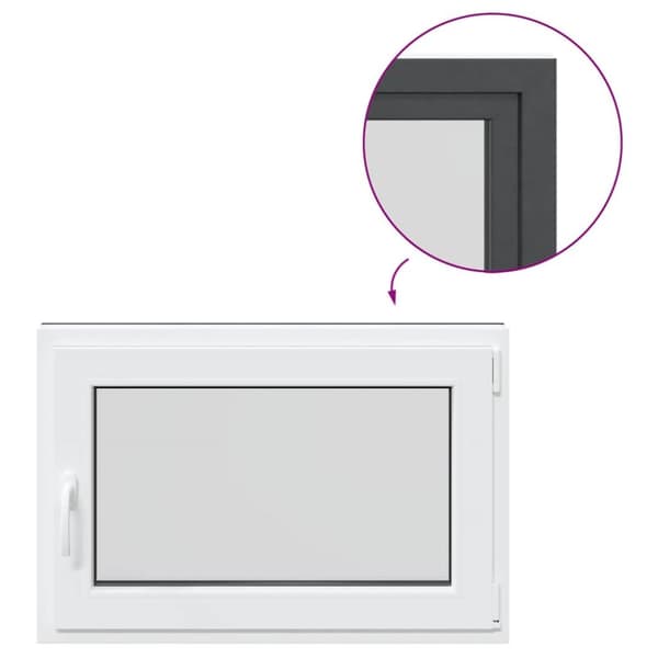 Källarfönster RISOR 60x90 cm tilt&turn DIN höger antracit