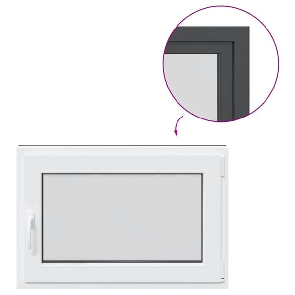 Källarfönster RISOR 60x80 cm tilt&turn DIN höger antracit