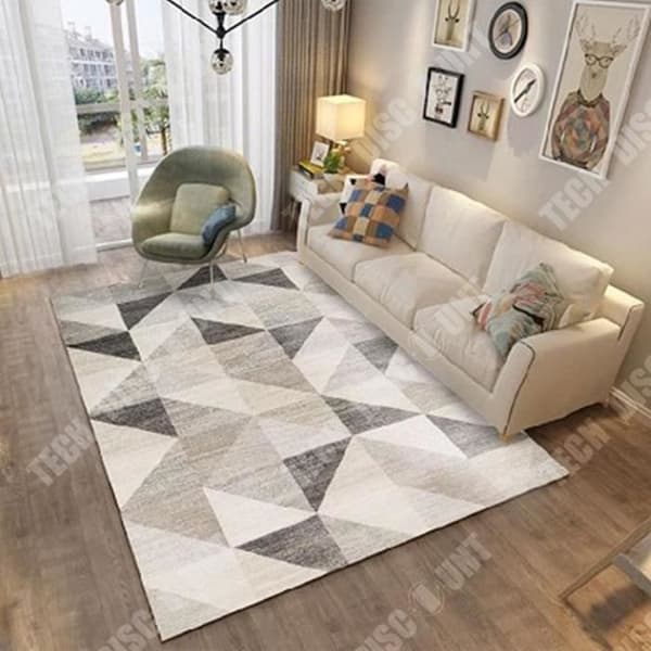 TD® 160*230 CM Geometrisk stil rektangulär halkskyddsmatta för familjevardagsrum Köksmatta Dekorativ matta