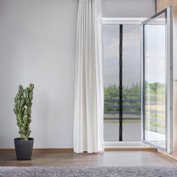 Gardinia - 36465 - Myggnät, Syntettyg, Magnetisk gardin, 100 x 220 cm, Svart