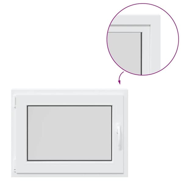 Källarfönster RISOR 80x60 cm tilt&turn DIN vänster vit