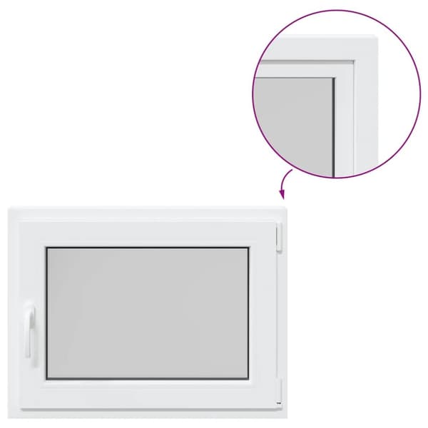 Källarfönster RISOR 80x60 cm tilt&turn DIN höger vit