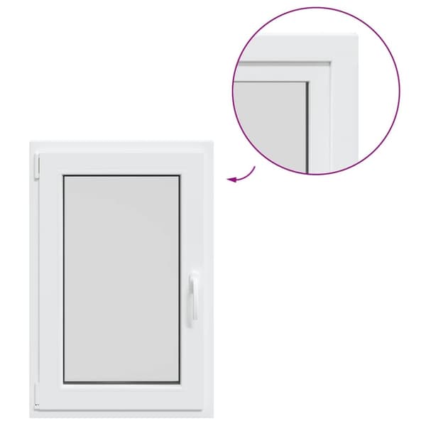 Källarfönster RISOR 60x90 cm tilt&turn DIN vänster vit