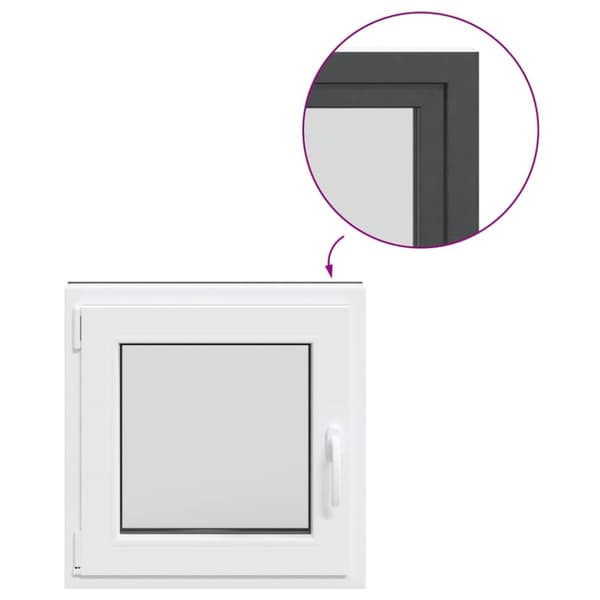 Källarfönster RISOR 60x60 cm tilt&turn DIN vänster antracit