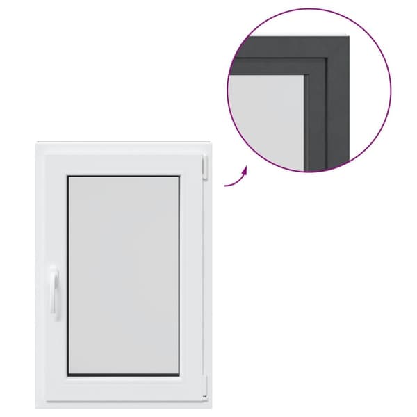 Källarfönster RISOR 60x90 cm tilt&turn DIN vänster antracit