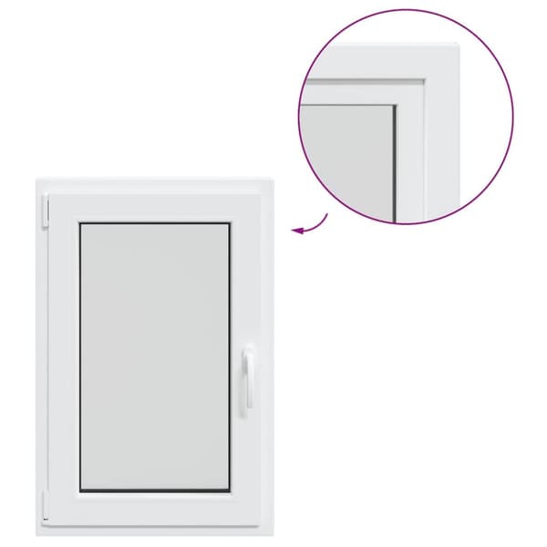 Källarfönster RISOR 60x90 cm tilt&turn DIN vänster vit
