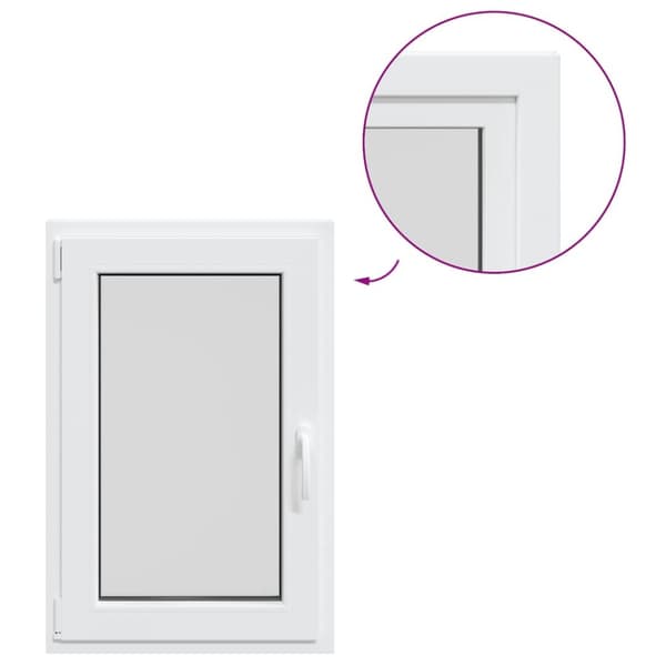 Källarfönster RISOR 60x80 cm tilt&turn DIN vänster vit