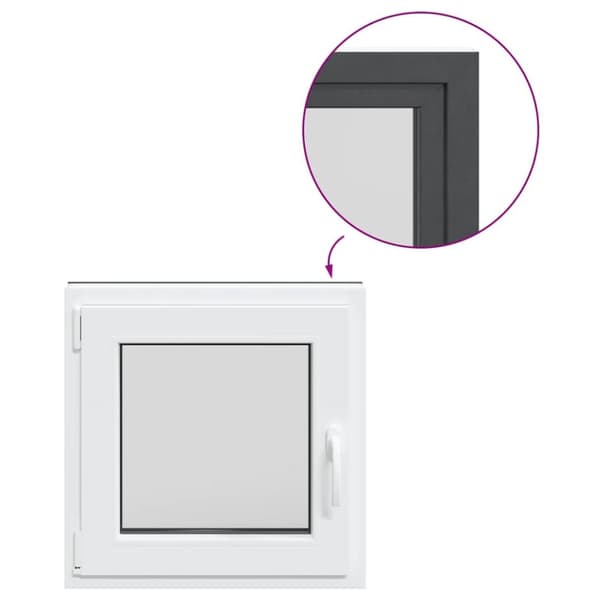 Källarfönster RISOR 60x60 cm tilt&turn DIN vänster antracit