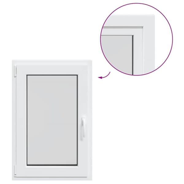 Källarfönster RISOR 60x80 cm tilt&turn DIN vänster vit