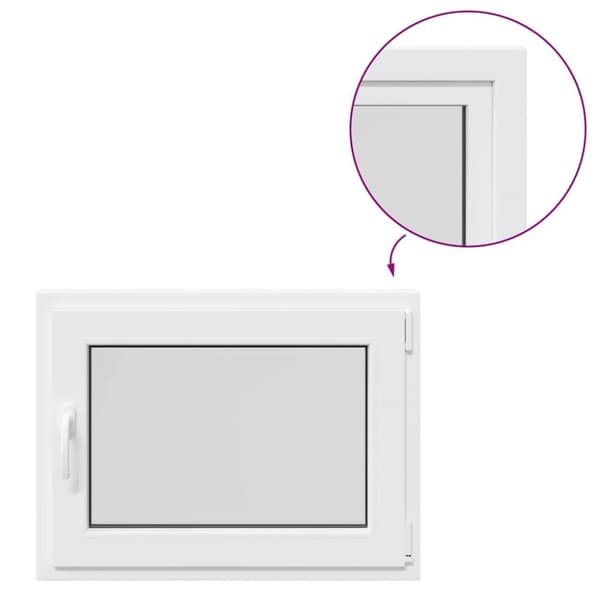Källarfönster RISOR 80x60 cm tilt&turn DIN höger vit