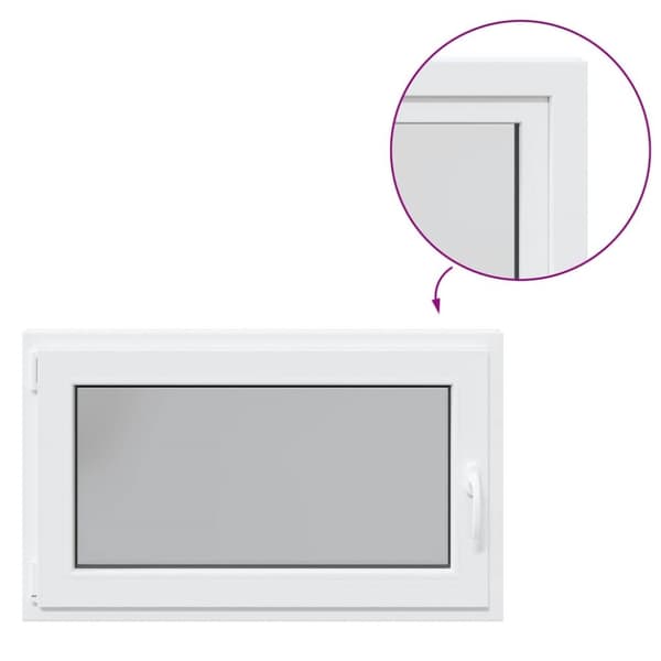 Källarfönster RISOR 100x60 cm tilt&turn DIN vänster vit