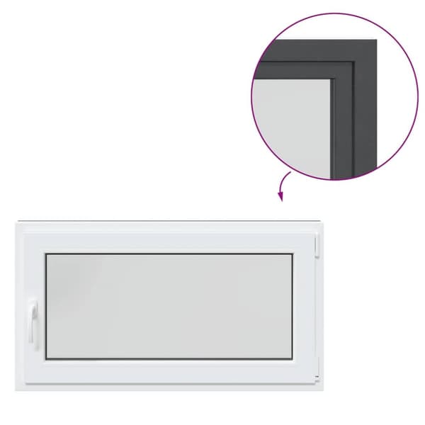 Källarfönster RISOR 110x50 cm tilt&turn DIN höger antracit