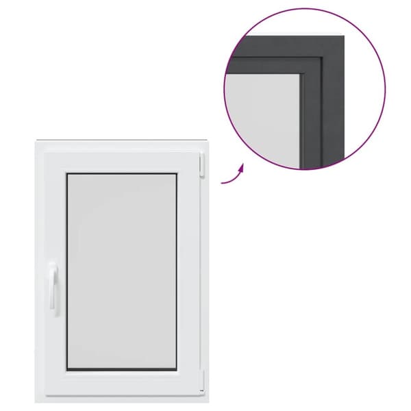 Källarfönster RISOR 60x80 cm tilt&turn DIN höger antracit