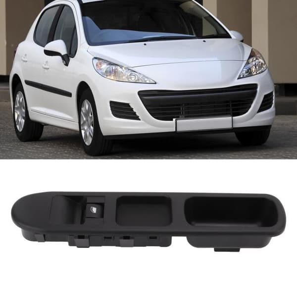 Dioche 6490HQ Passagerarsidofönsterhissbrytare 6490.HQ ABS Svart Känslig Ersättning för PEUGEOT 207