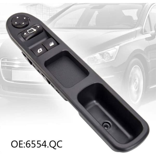 Vänster elektrisk fönsterhisskontrollbrytare 6554QC för Citroën C3 och Peugeot 207 CC del av flerfärgade Largeight