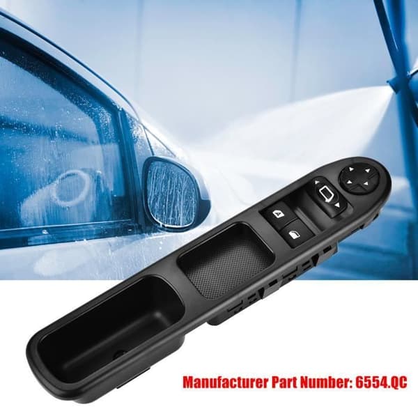 Strömbrytare för elektrisk fönsterhiss fram vänster för Peugeot Citroen 6554.QC -LUS