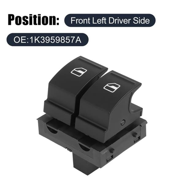 Fönsterhiss X AUTOHAUX 1K3959857A Bil Framme Vänster Fönster Kontrollknapp Fönsterhiss för VW Caddy Golf EOS Jetta