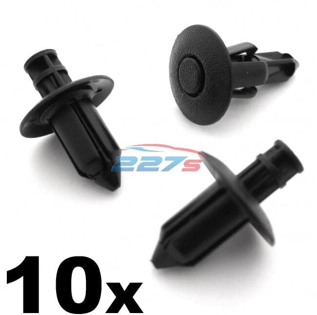 10x 8mm Honda Trim Clips for Boot linings, Upholstery & Engine Bay Shields Cowl