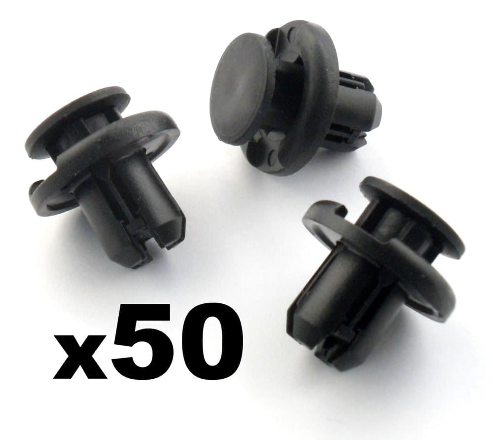 50x 10mm Push Fit Honda Bumper Grille & Engine Under Tray Trim Panel Clips