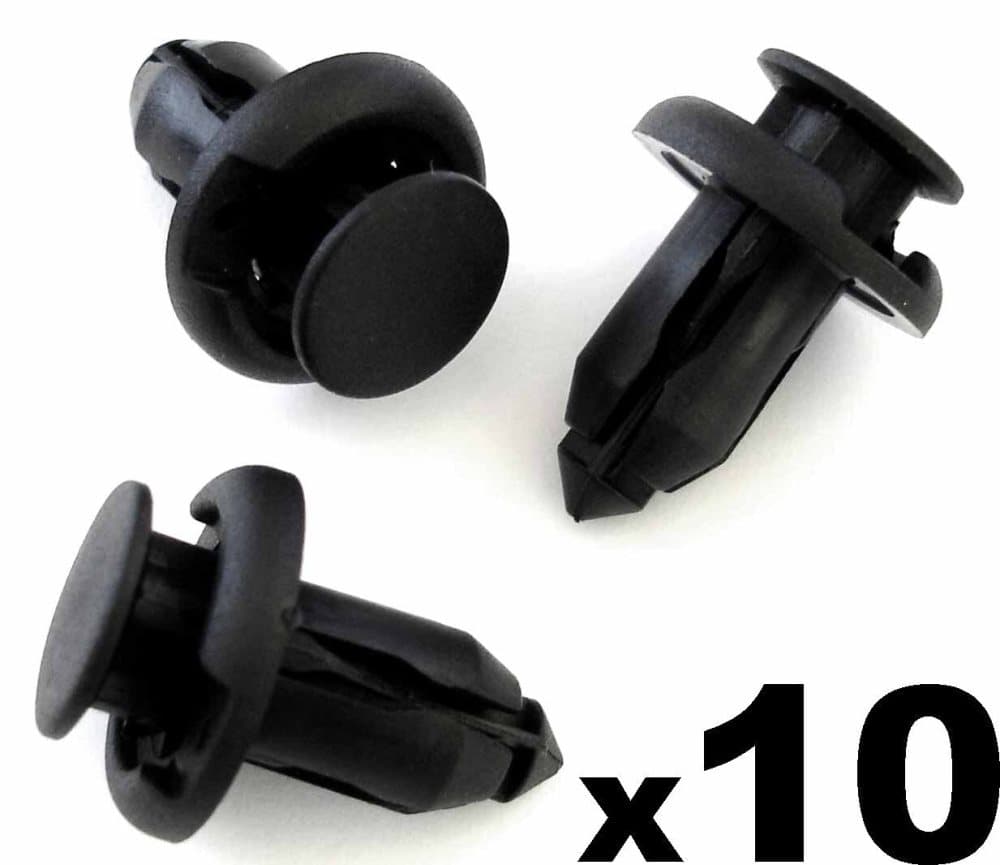 10x Honda Push Fit Plastic Rivet / Fastener Clip - Bumpers, Side Skirts & Grills
