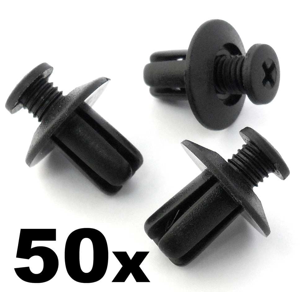 50x Mazda Plastic Trim Clips Scrivets For wing & wheel arch linings