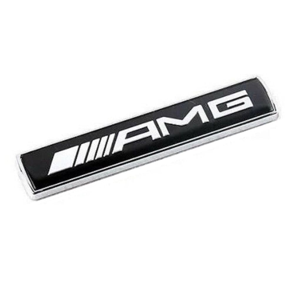 Black/Chrome Mercedes Benz Rear Fender Front Grill Bonnet Badge Emblem Boot For AMG Models