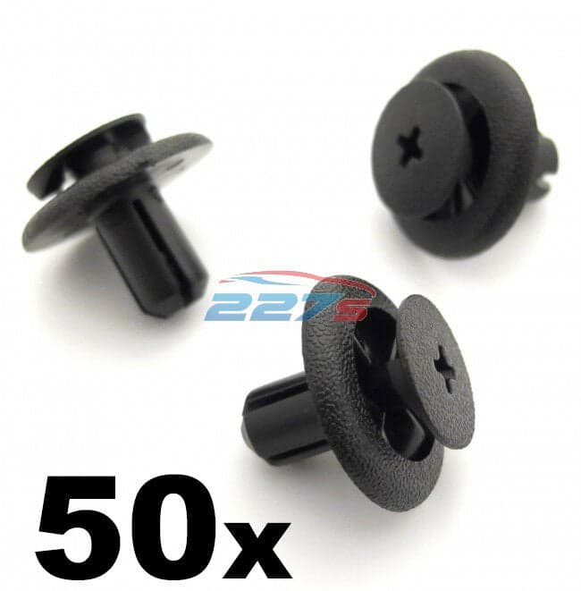 50x 7mm Plastic Trim Clips for Subaru Wheel Arch Linings & Engine Bay Covers
