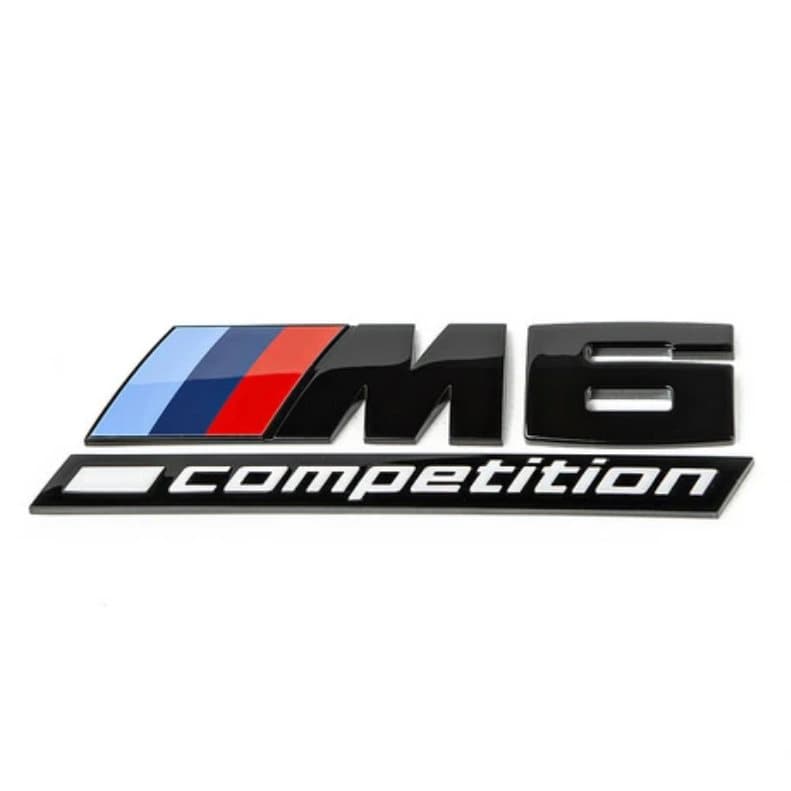 BMW M6 Gloss Black Competition Rear Trunk Badge Sticker Emblem M Sport