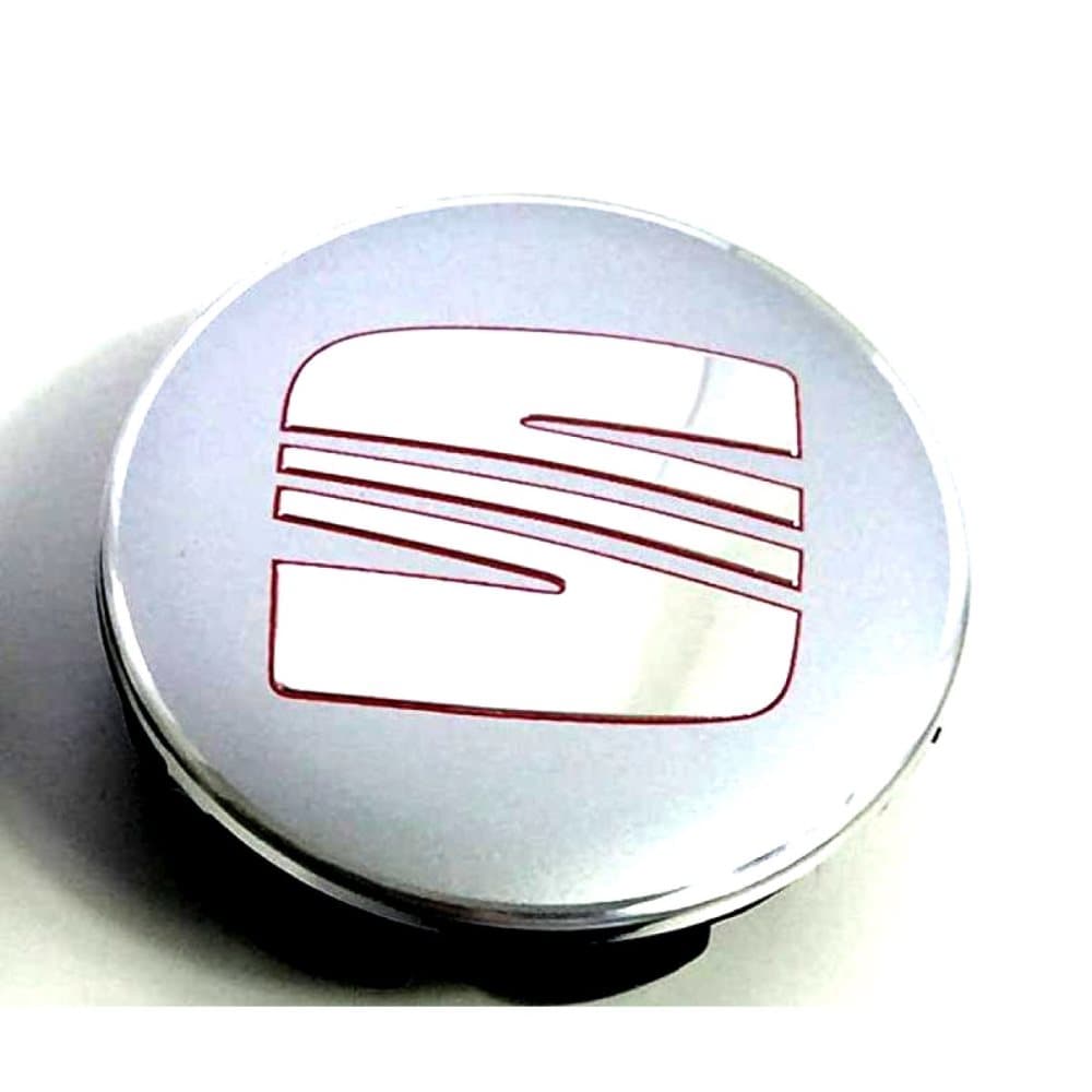 Chrome-Red Seat Car Wheel Center Caps Hub Cover 54mm 1 PCS For Arosa Ibiza Leon Altea Exeo Cordoba