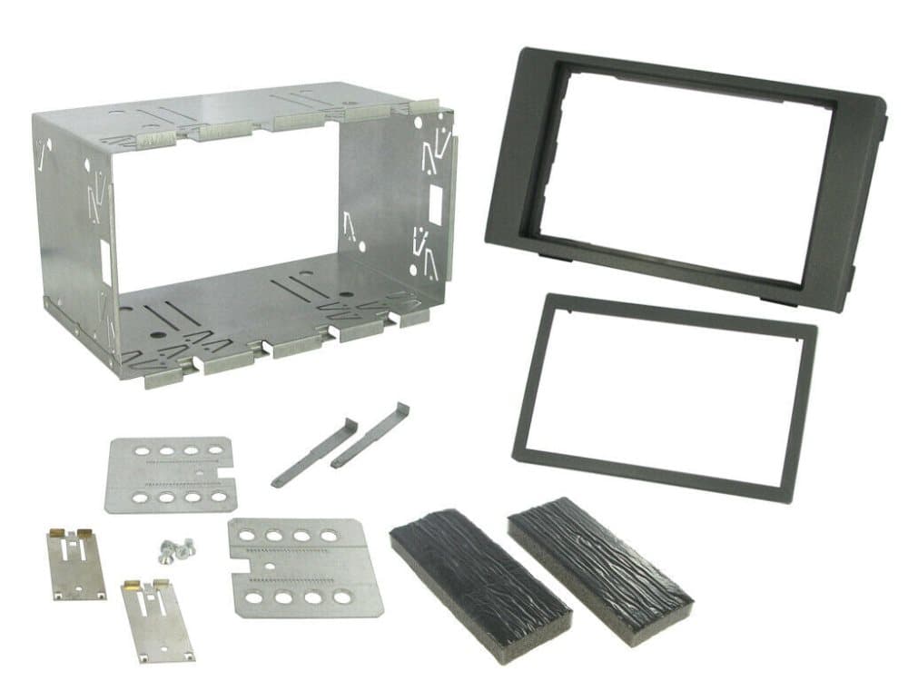 Radio Stereo Facia Fascia Ct23iv03 For Iveco Daily Double Din Dark Grey Metallic