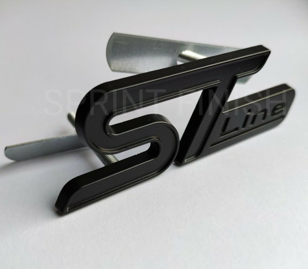 Matte Black ST Line Grille Badge Kit for Ford Focus Fiesta Puma Kuga EcoSport