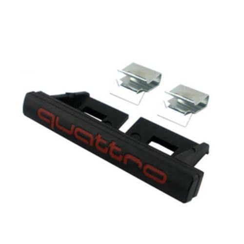 Audi Quattro Gloss Black Red Front Grille Emblem Logo Badge A3 S3 A4 S4 RS3 RS4