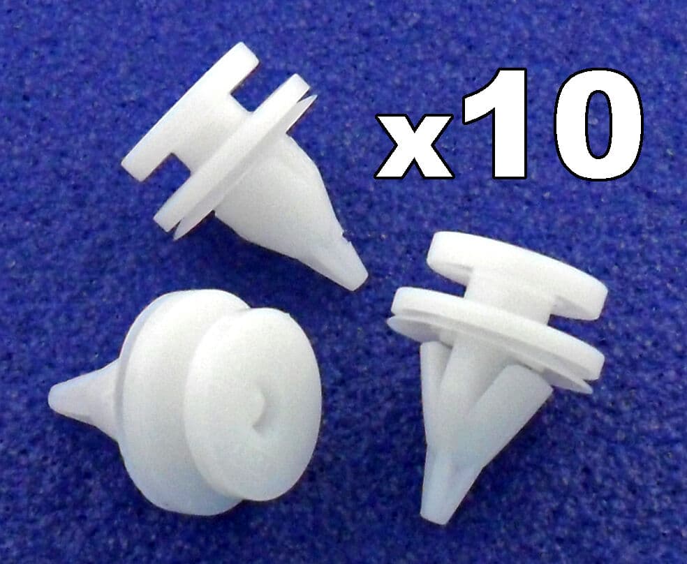 10x Plastic Door Card Clips- fits Renault Kangoo, Clio etc Door Trim Panel Clips