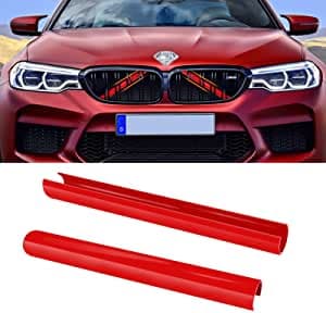 Grill Bar V Brace RED Front Grille Trim Strips Cover For BMW E60 1 2 3 4 Series