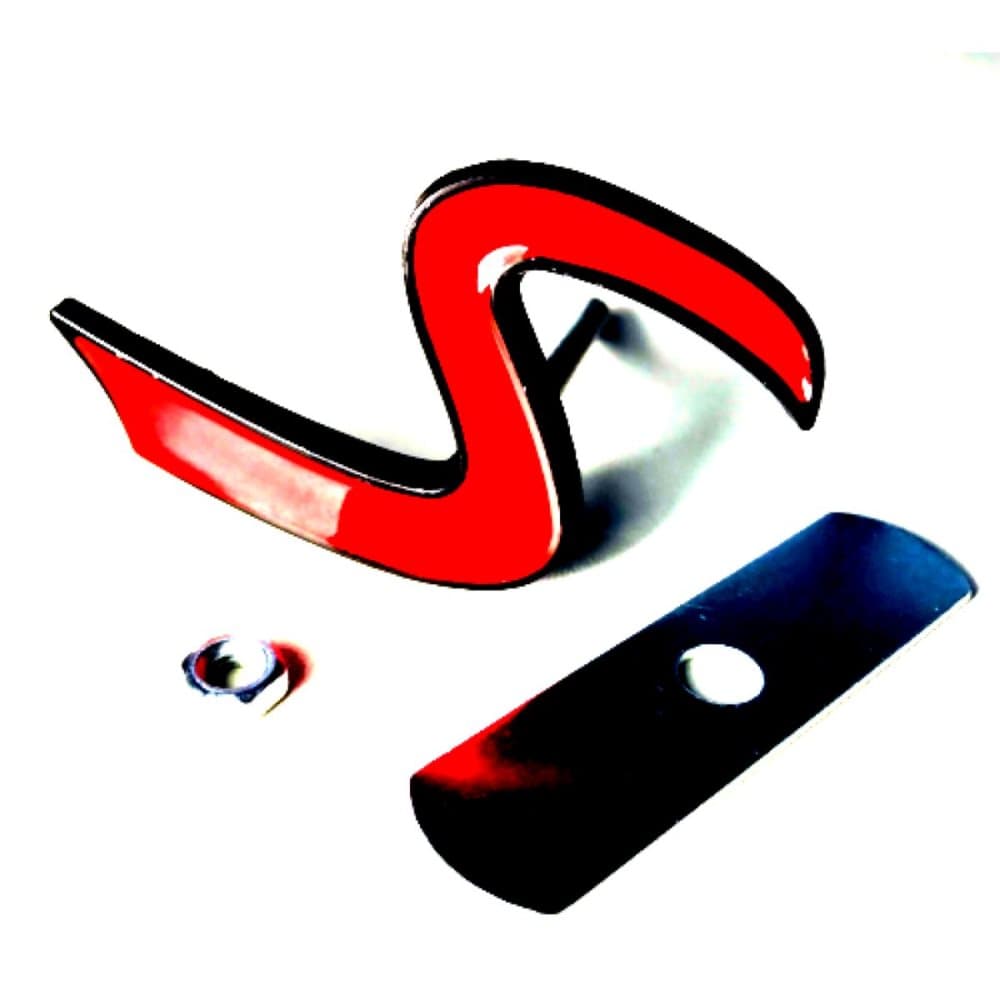 Black/Red Metal Mini Cooper S 3D Front Grill Bonnet Badge Emblem Grill Badge Emblem
