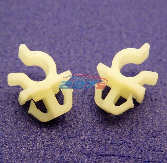 2 x bonnet stay clip in place protections for hood support rod toyota