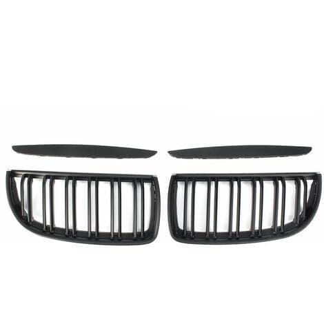 Front Kidney Matt Black Double Slat Grille Grill For BMW E90 E91 2005-2008 UK